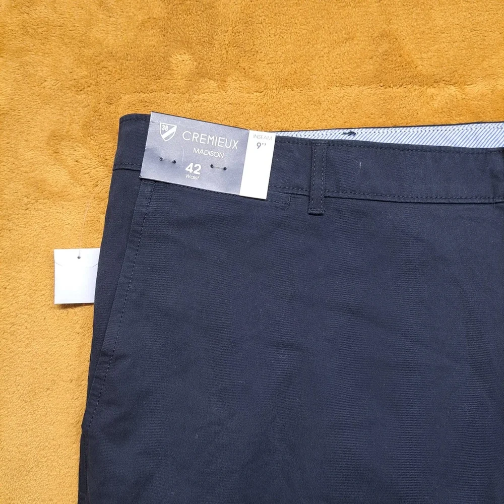 Cremieux Madison Shorts Mens‎ 42 Navy Blue New Comfort Stretch Chino 9